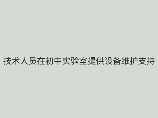 初中实验室技术支持服务：保障实验教学安全与效率的必备支撑