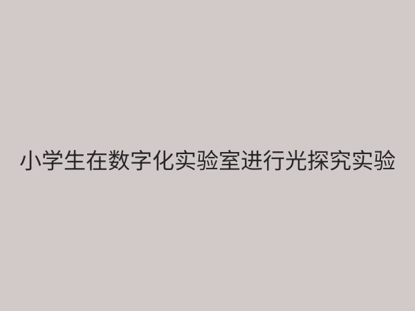 小学物理数字化探究实验室：点燃科学兴趣，赋能未来创新