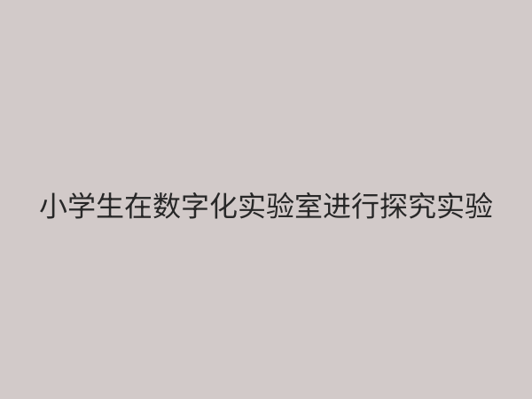 小学物理数字化探究实验室：点燃科学兴趣，赋能未来创新