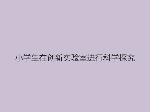 小学科学创新实验室：点燃孩子科学梦想的实践摇篮
